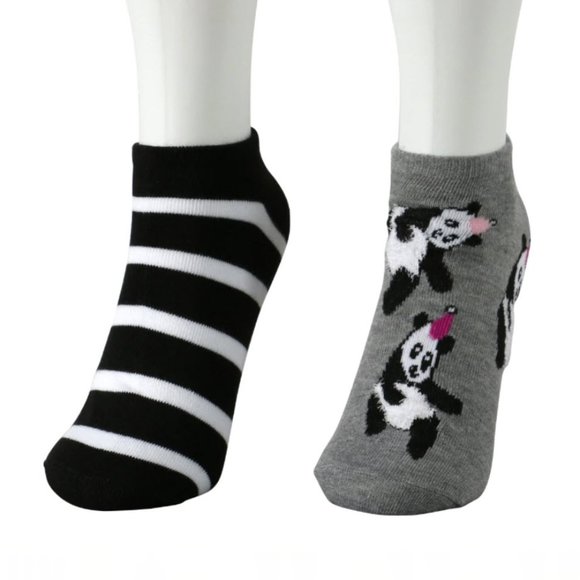*3/$15* Fun Fuzzy Party Panda & Striped Socks - Picture 2 of 5
